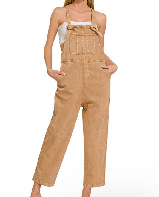 Brush relaxed fit overalls