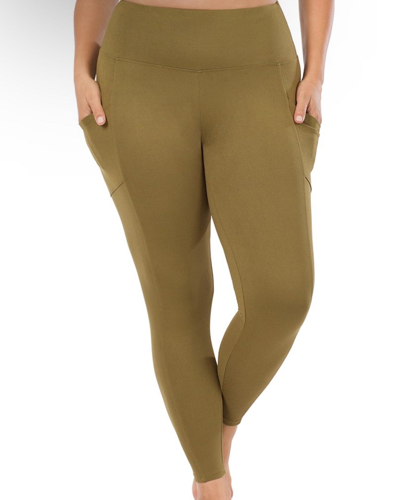 Dusty olive butter soft leggings w/pockets – When Pigs Fly Boutique